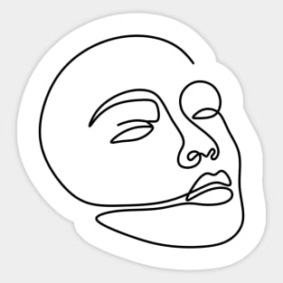 One line of my face Sticker